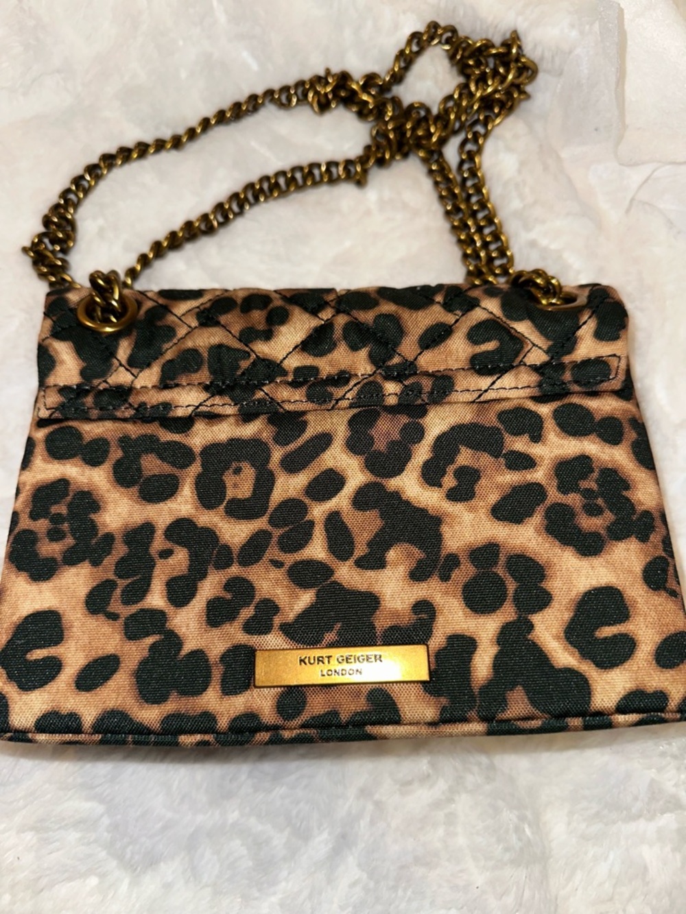 Kurt Geiger Leopard Print Mini Shoulder Bag with Embellished Eye - Picture 11 of 16
